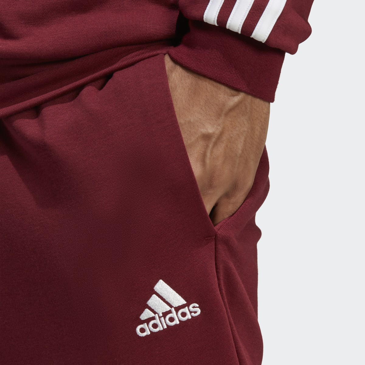 Adidas Basic 3-Streifen French Terry Trainingsanzug. 9