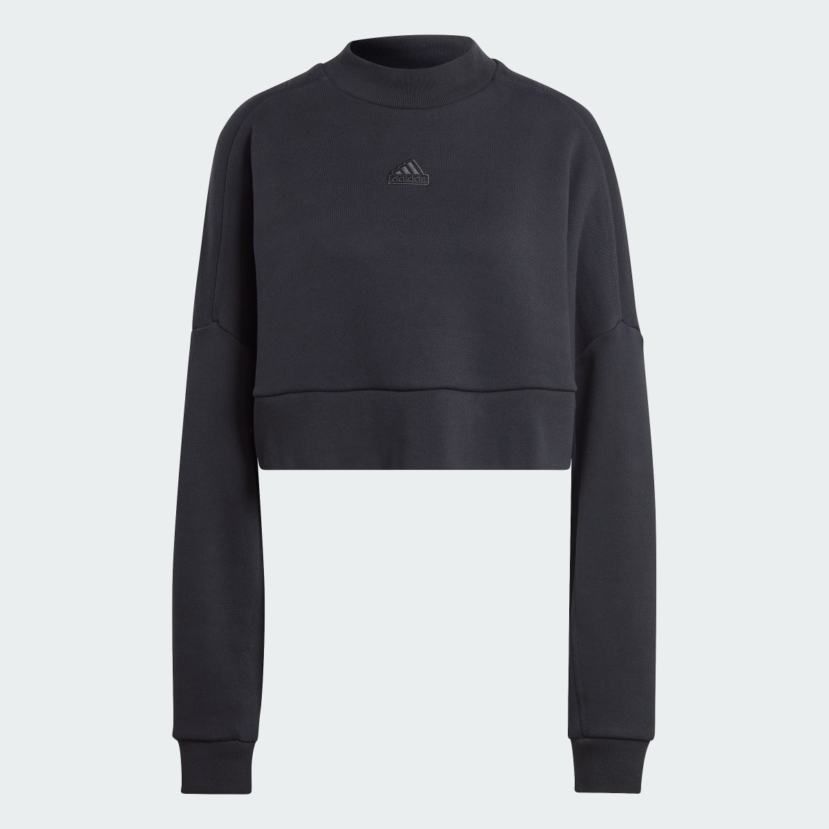 Adidas Lounge French Terry Loose Crop Sweatshirt. 5