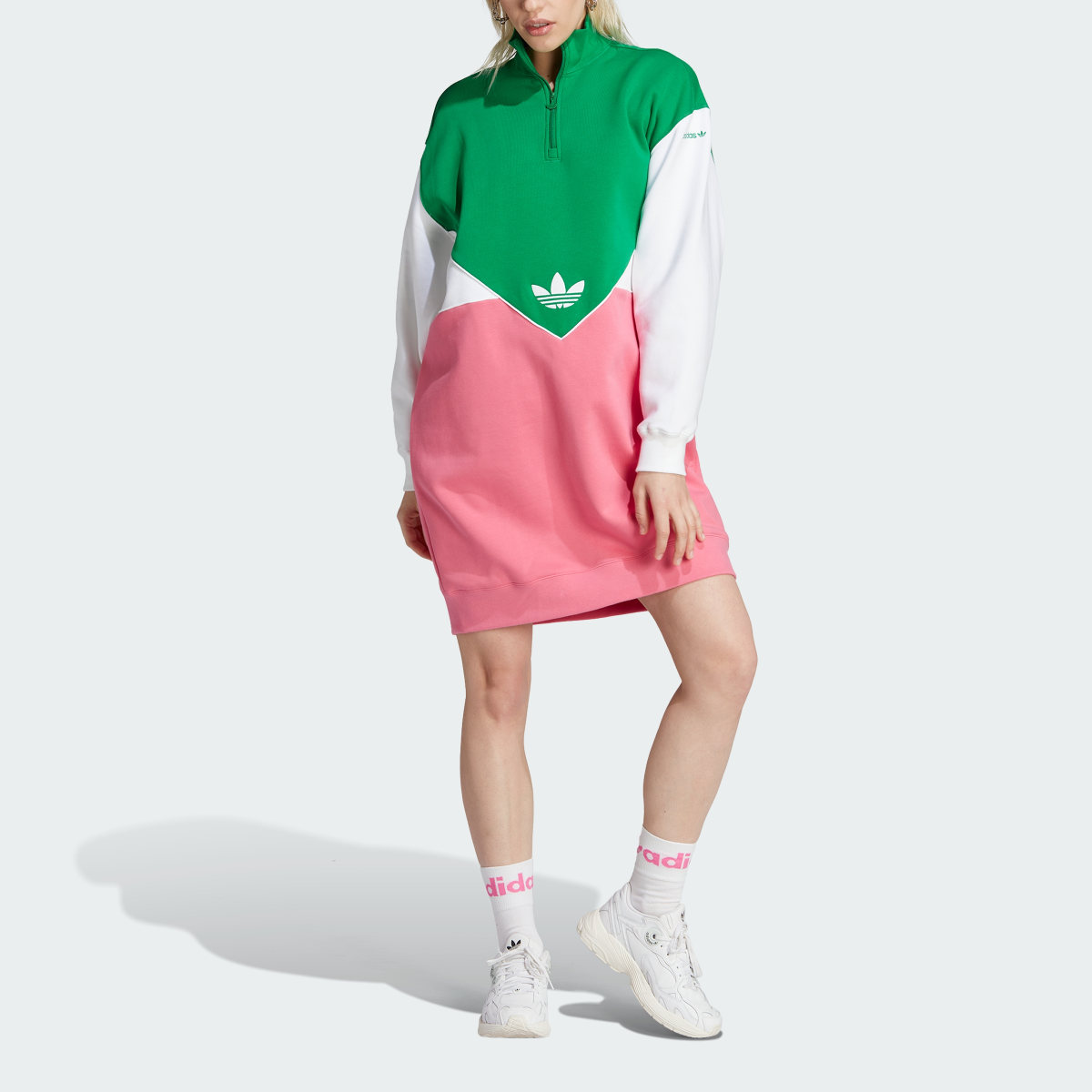 Adidas Half-Zip Sweat Dress - IM1902 Adidas Half-Zip Sweat Dress - IM1902