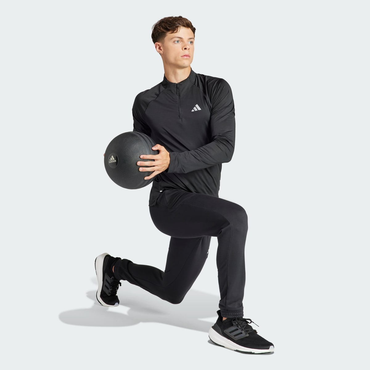 Adidas Gym+ Training 1/4-Zip Long Sleeve Tee. 4