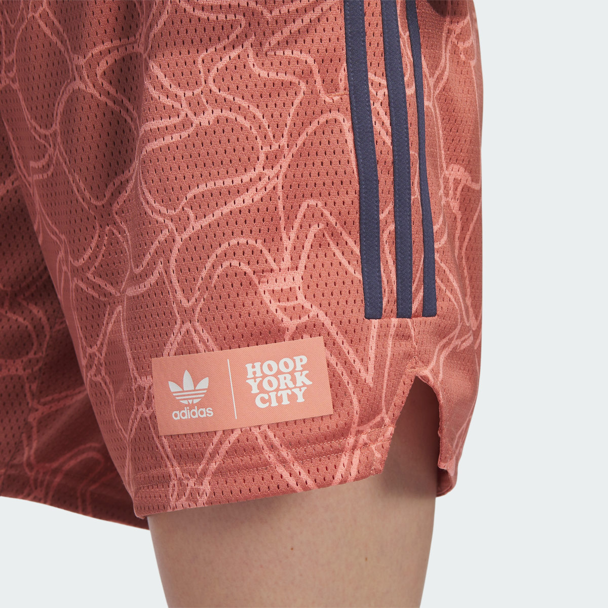 Adidas Hoop York City 3-Stripes Shorts. 5