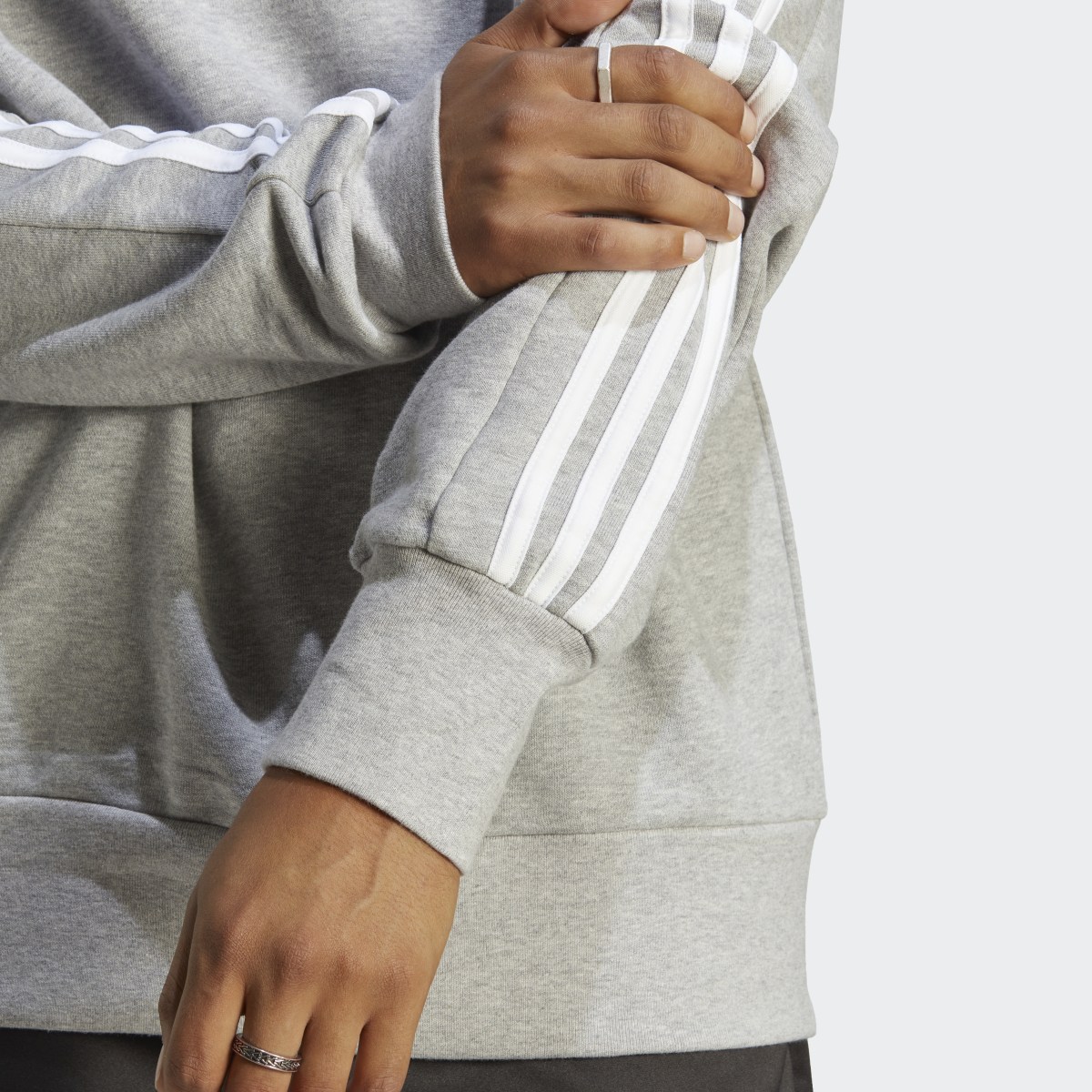 Adidas Sweatshirt em Moletão 3-Stripes Essentials. 7