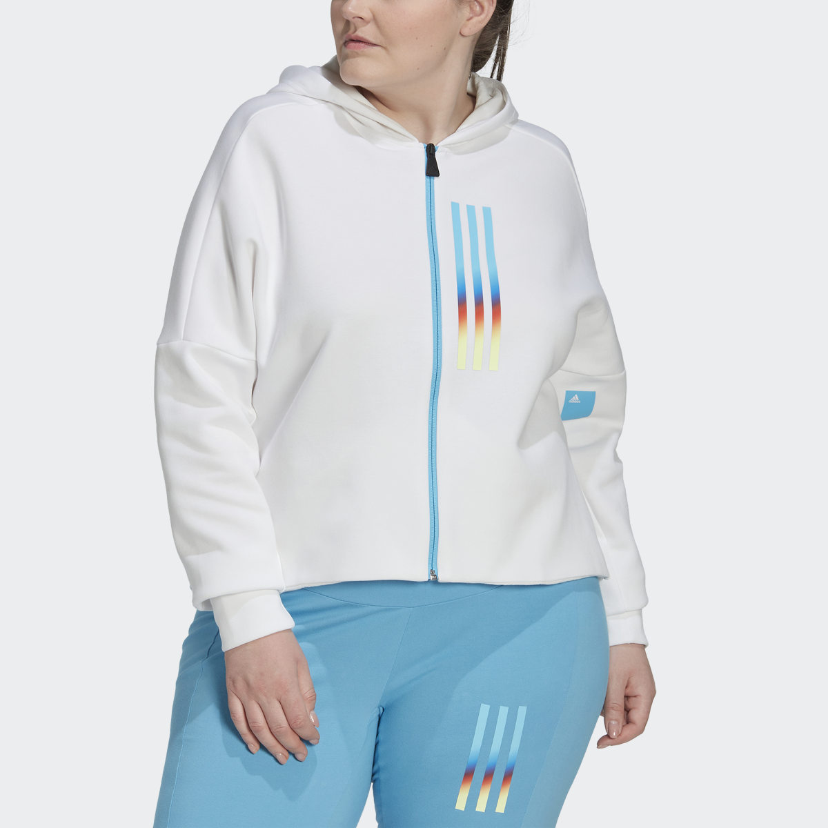 Adidas Mission Victory Slim Fit Full Zip Hoodie Plus Size