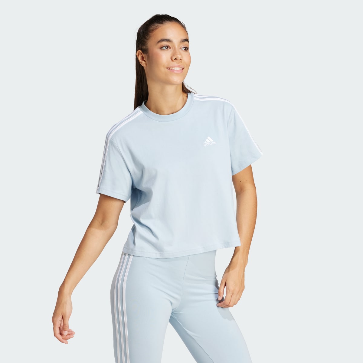 Adidas Crop top en jersey Essentials 3-Stripes. 4