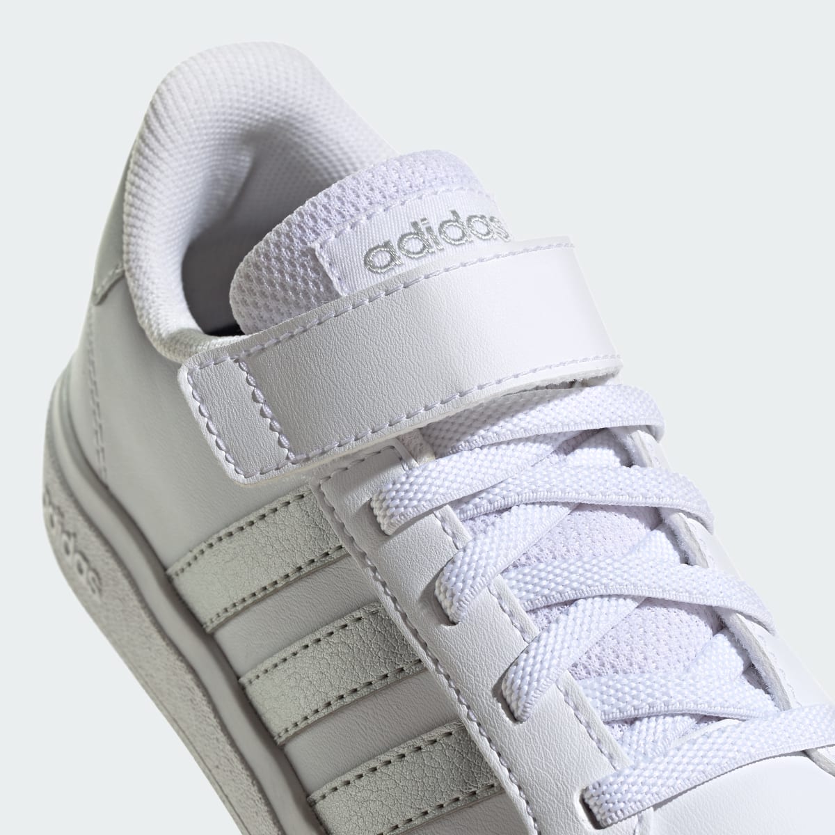 Adidas Grand Court Elastic Lace and Top Strap Shoes. 8