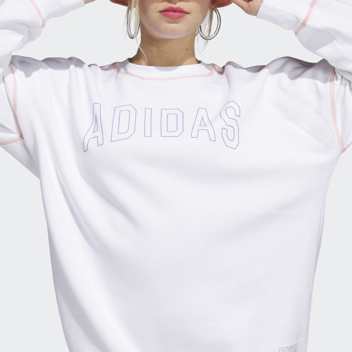 Adidas Sport Statement Boyfriend Crew Sweatshirt. 6