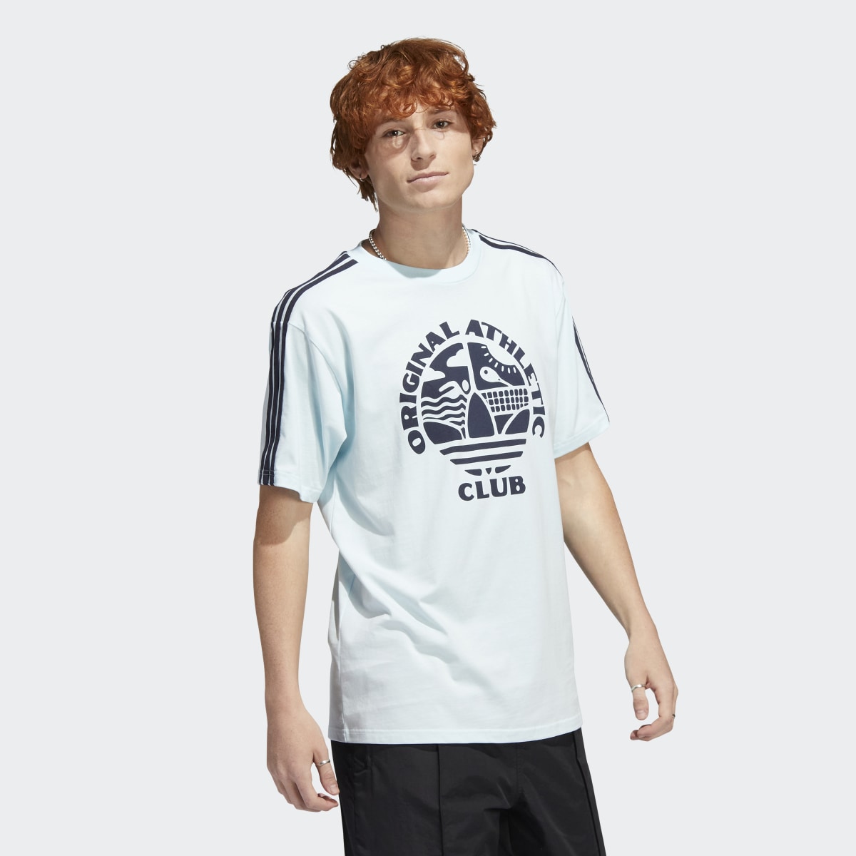 Adidas Original Athletic Club 3-Stripes T-Shirt. 4