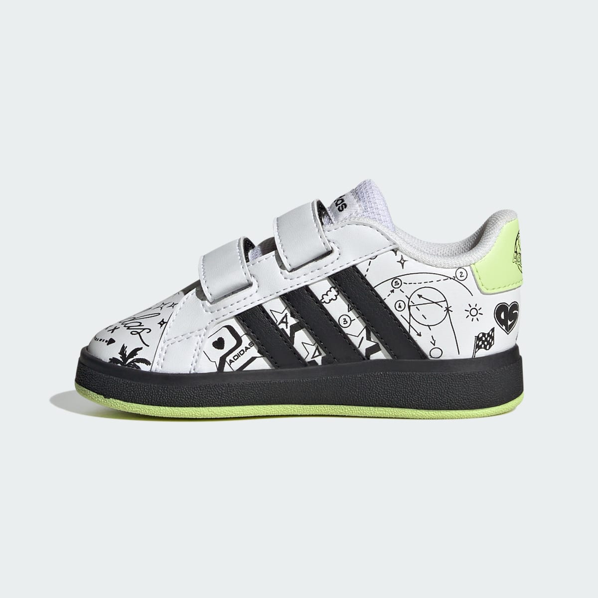 Adidas Zapatilla Grand Court 2.0 (Niños). 6