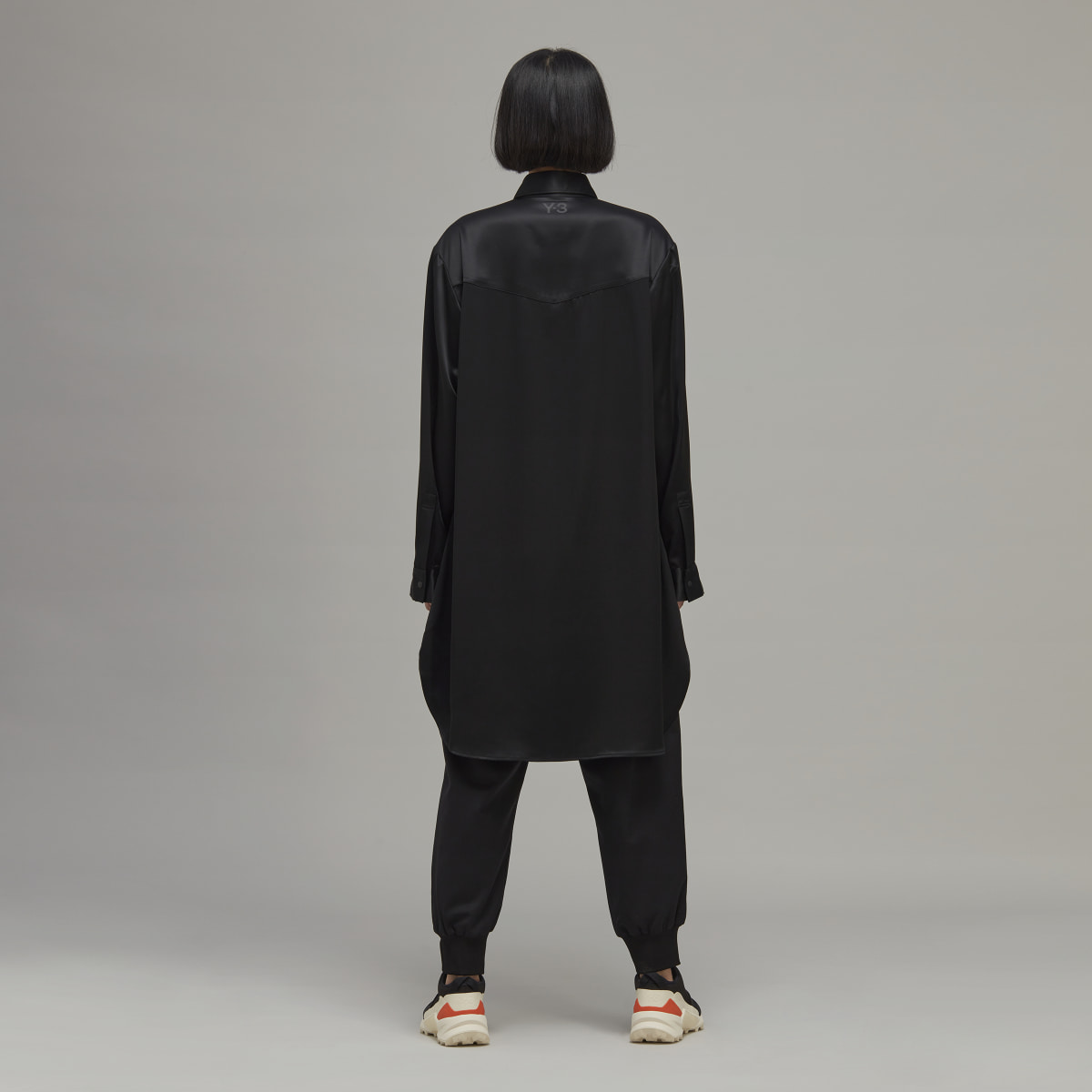 Adidas Y-3 Classic Tech Silk Shirt Dress. 3