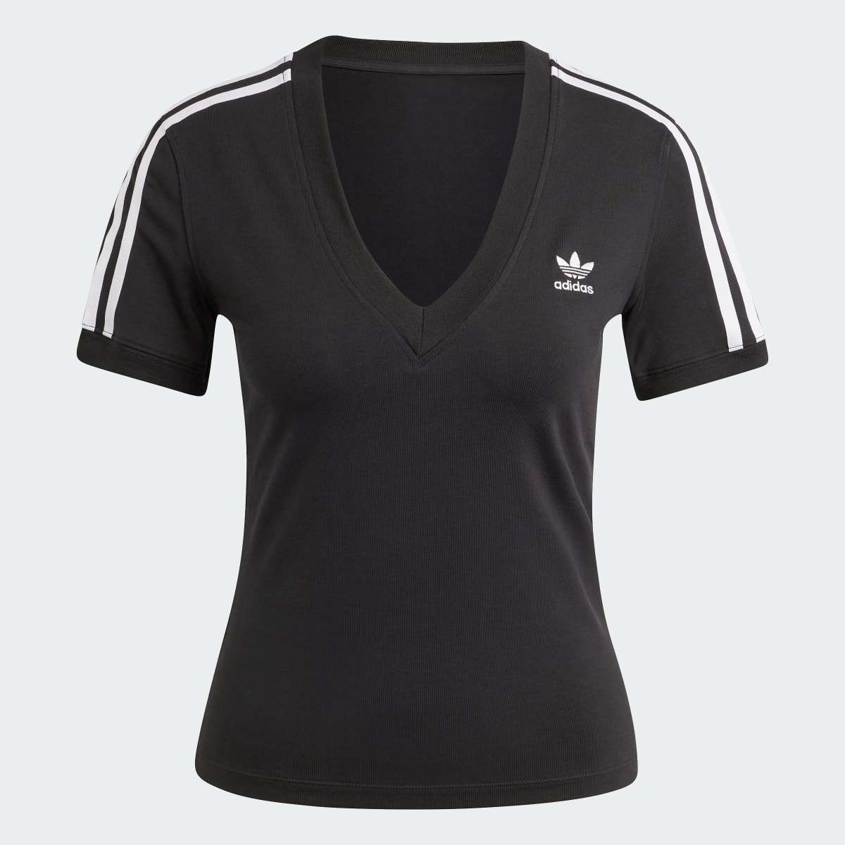 Adidas 3-Streifen V-Neck Slim T-Shirt. 5