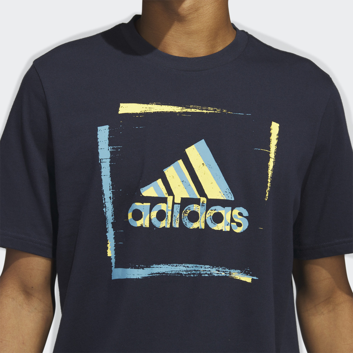 Adidas Two-Tone Stencil Short Sleeve Graphic Tee. 6