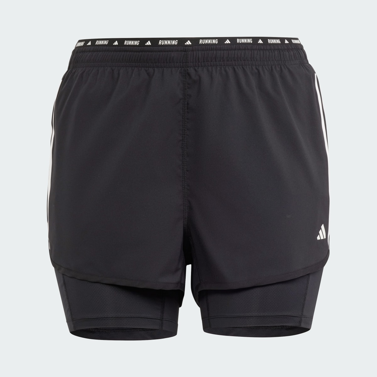 Adidas Own the Run 3-Stripes 2-in-1 Shorts - IP1853