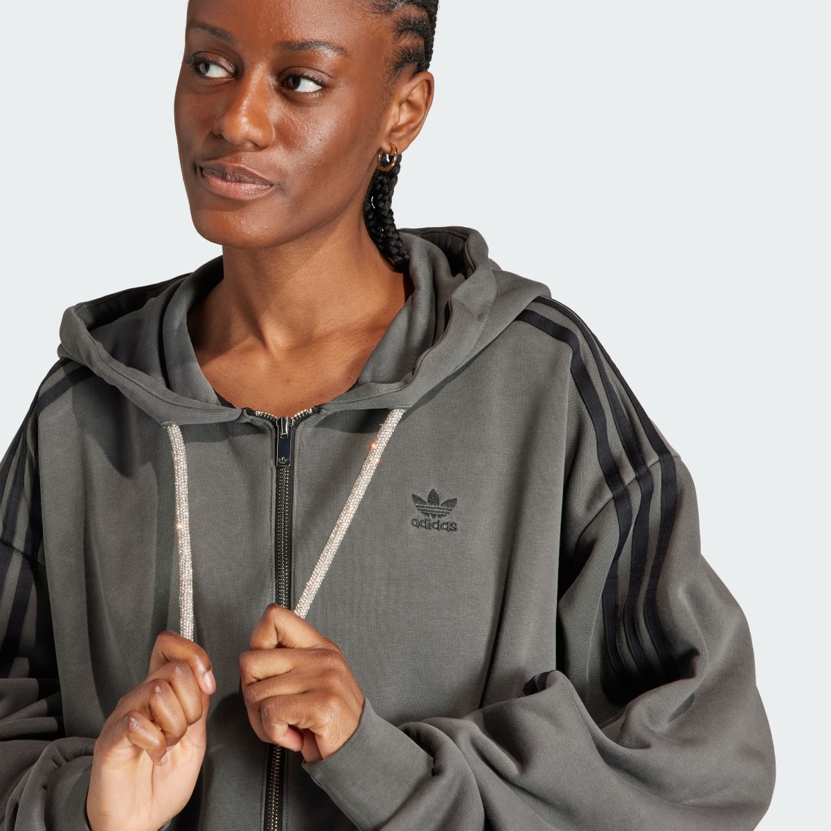 Adidas Adilenium Oversized Full-Zip Hoodie. 6