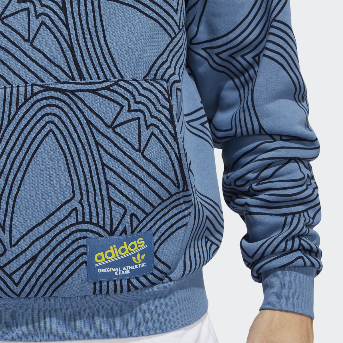 Adidas Original Athletic Club Allover Print Hoodie. 6