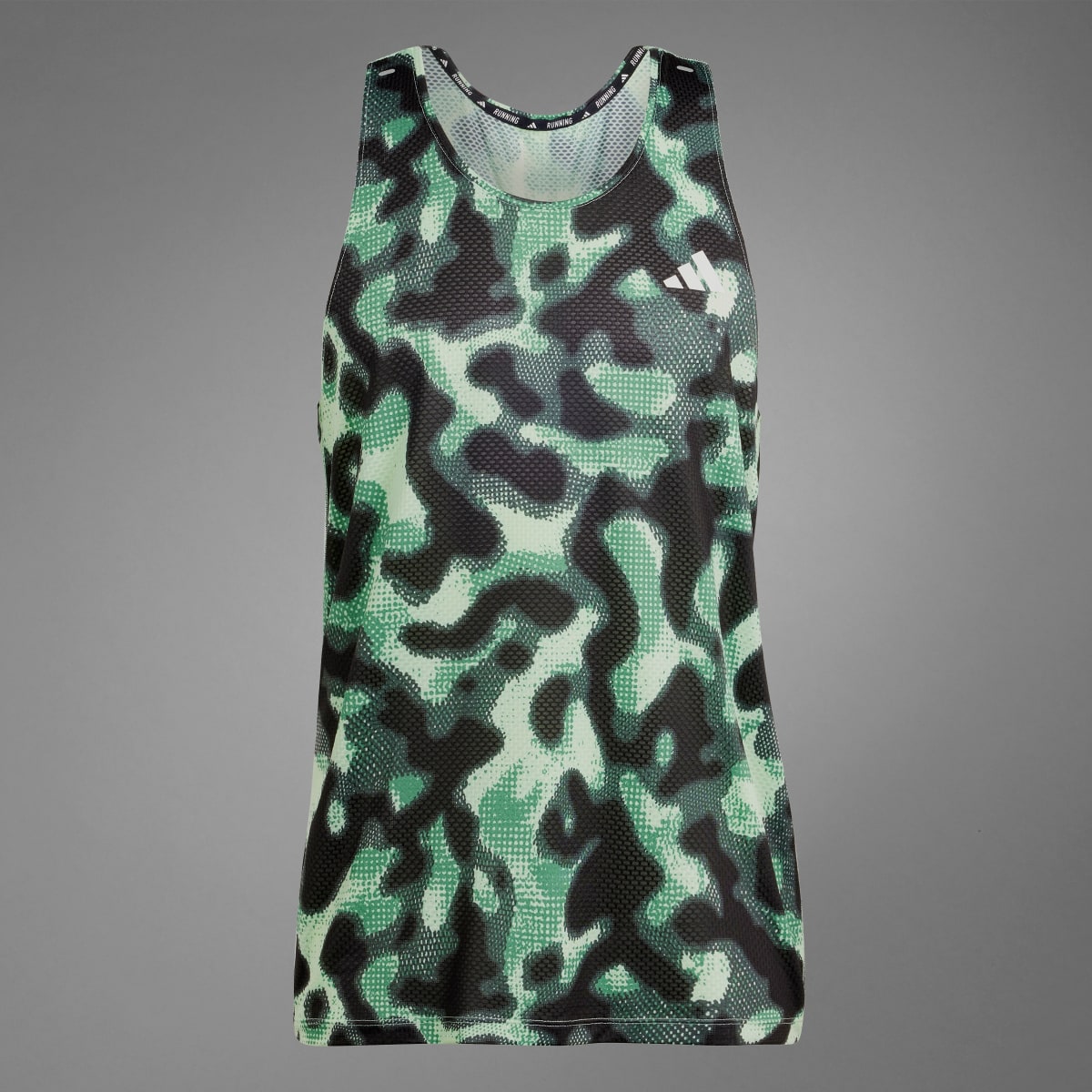 Adidas Own the Run 3-Stripes Allover Print Singlet. 9