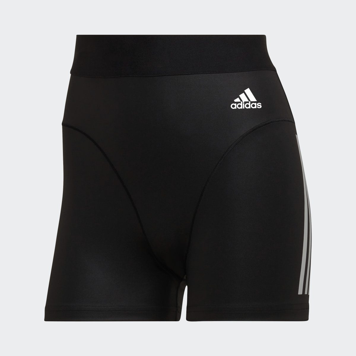 Adidas Hyperglam 3-Streifen kurze Leggings. 5