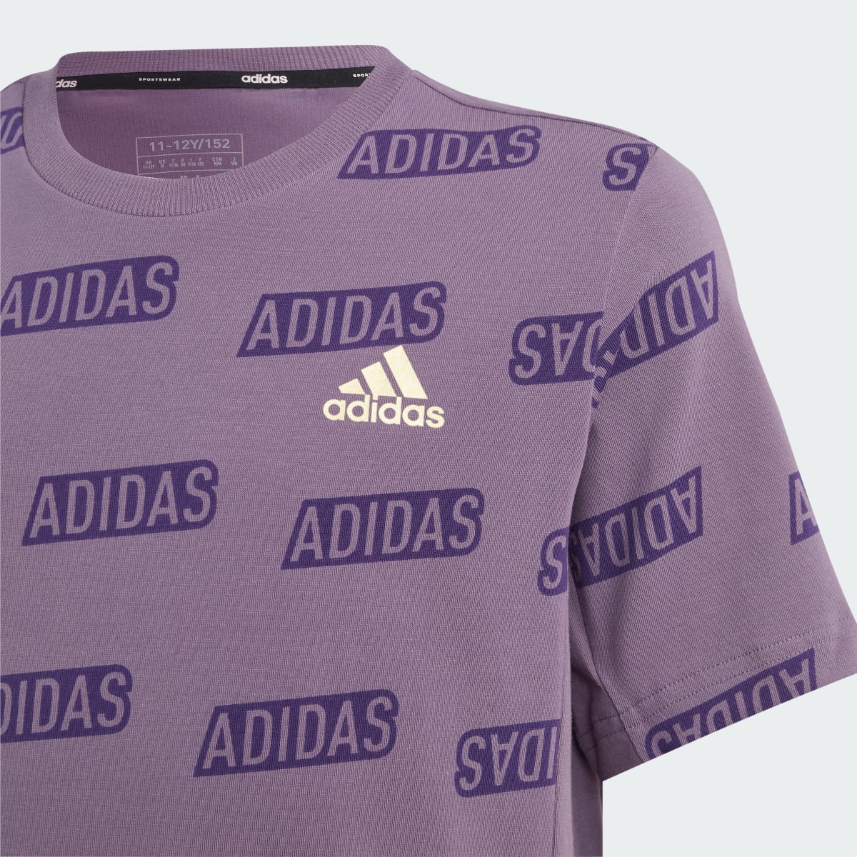 Adidas Brand Love Golden Allover Print Kids T-Shirt. 4