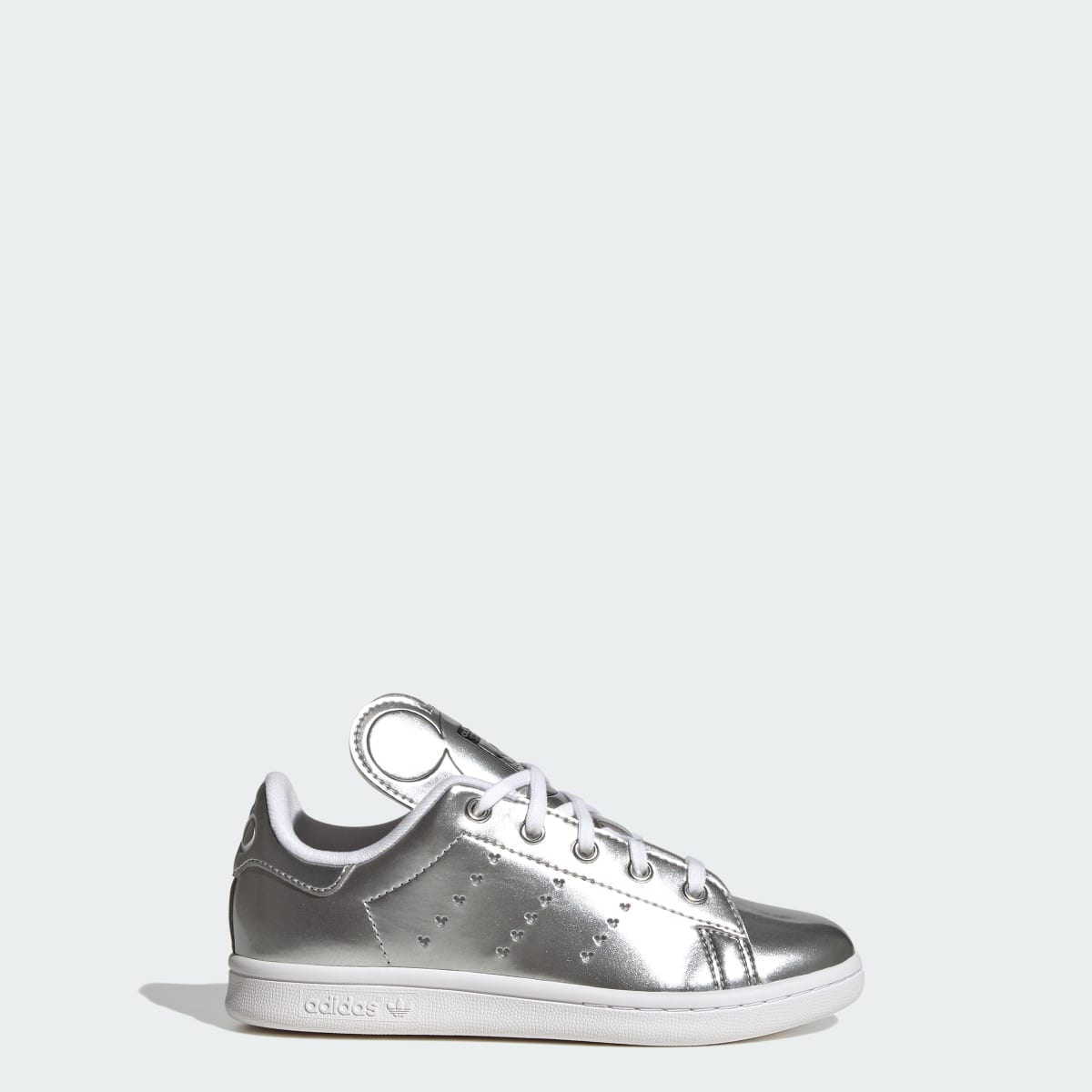 Adidas originals stan smith kids silver deals