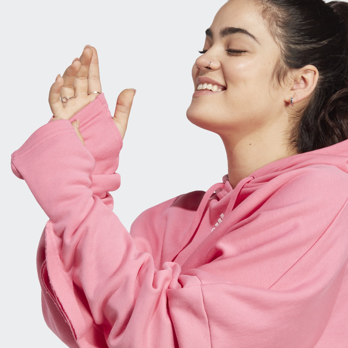 Adidas Collective Power Cropped Hoodie (Plus Size). 7