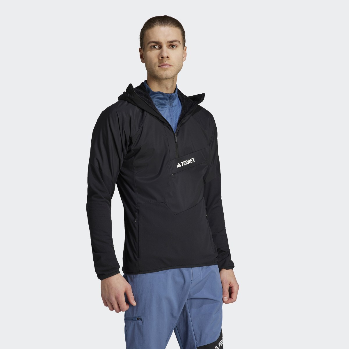 Adidas Veste ultralégère en molleton à capuche et demi-zip Techrock. 4
