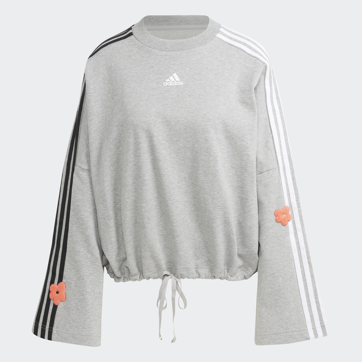 Adidas Sudadera 3 Franjas con Parches Florales de Chenille. 5