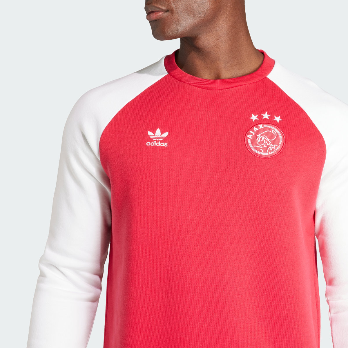 Adidas Ajax Amsterdam Essentials Trefoil Crew Sweatshirt. 6