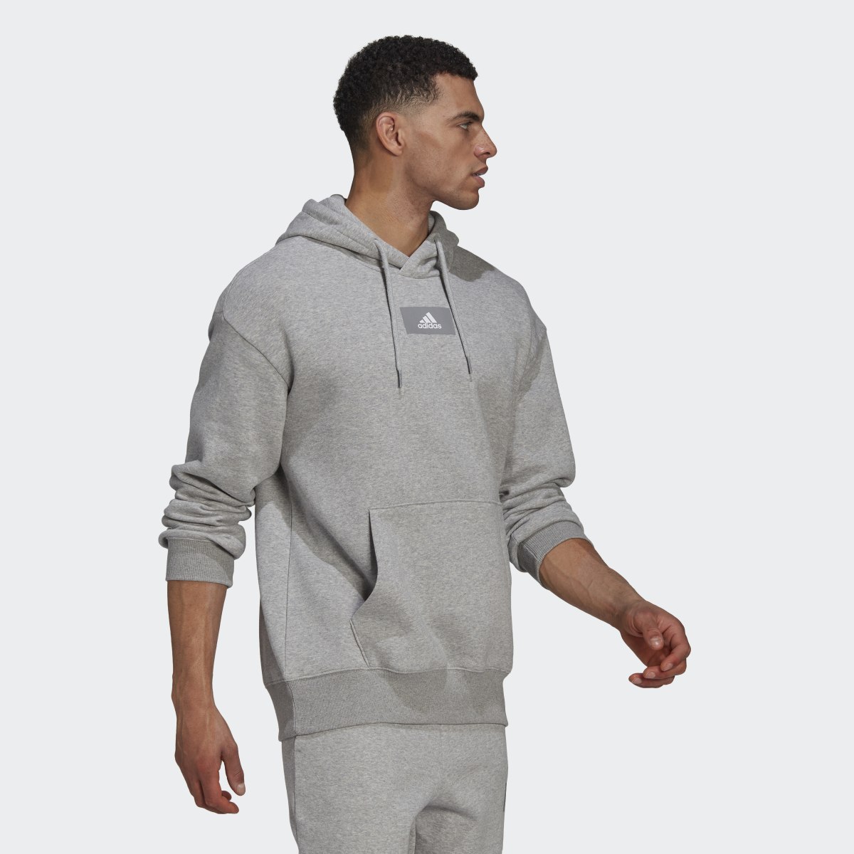 Adidas Essentials FeelVivid Cotton Fleece Drop Shoulder Hoodie. 4