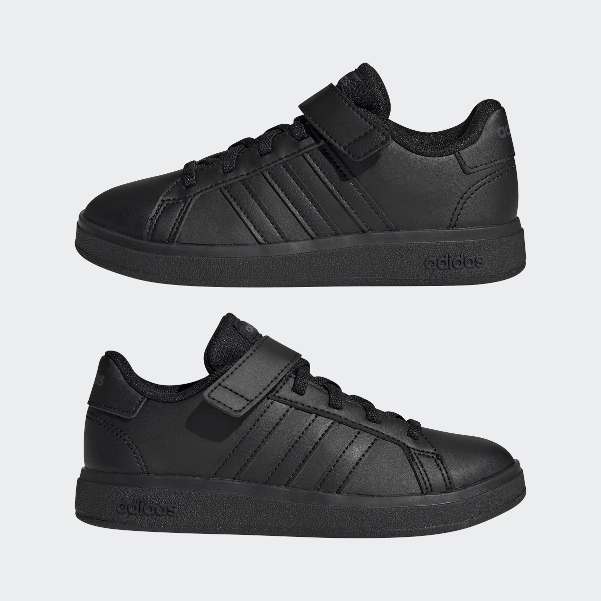 Adidas Grand Court Elastic Lace and Top Strap Shoes. 8