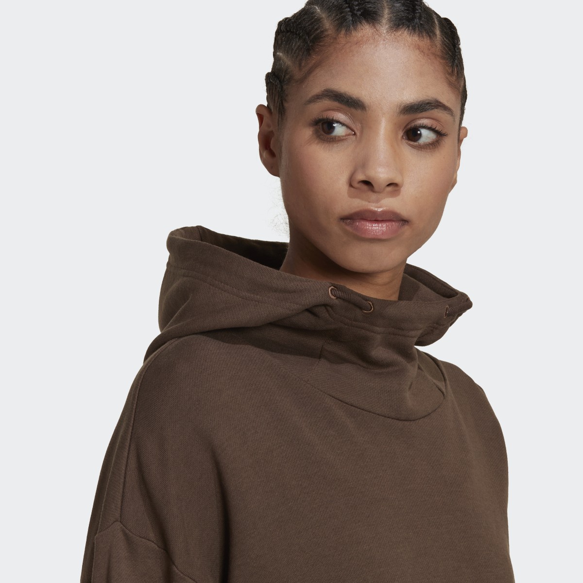 Adidas Studio Lounge Cropped Hoodie. 6