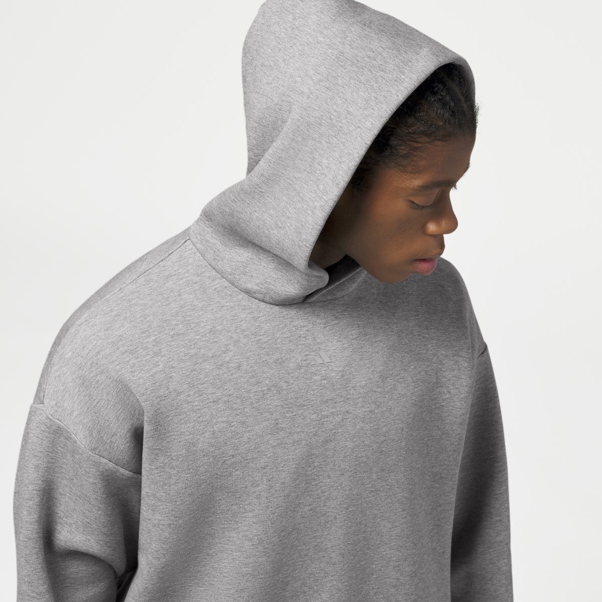 Adidas Basketball Heathered Hoodie. 6