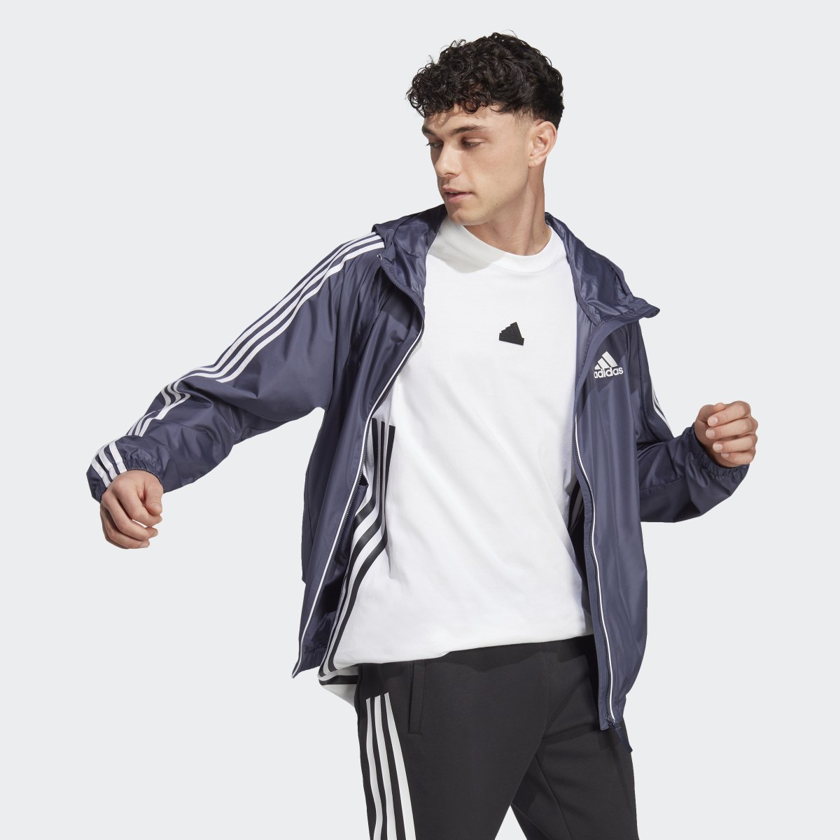 Adidas BSC 3-Stripes Wind Jacket. 4