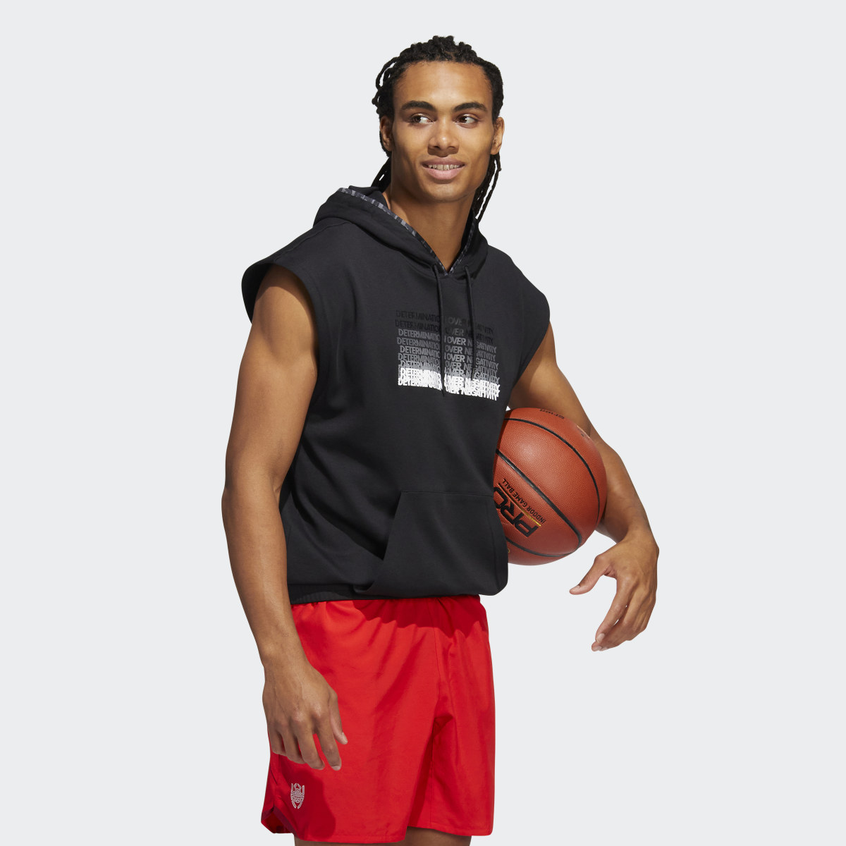 Adidas Donovan Mitchell Short Sleeve Hoodie. 5