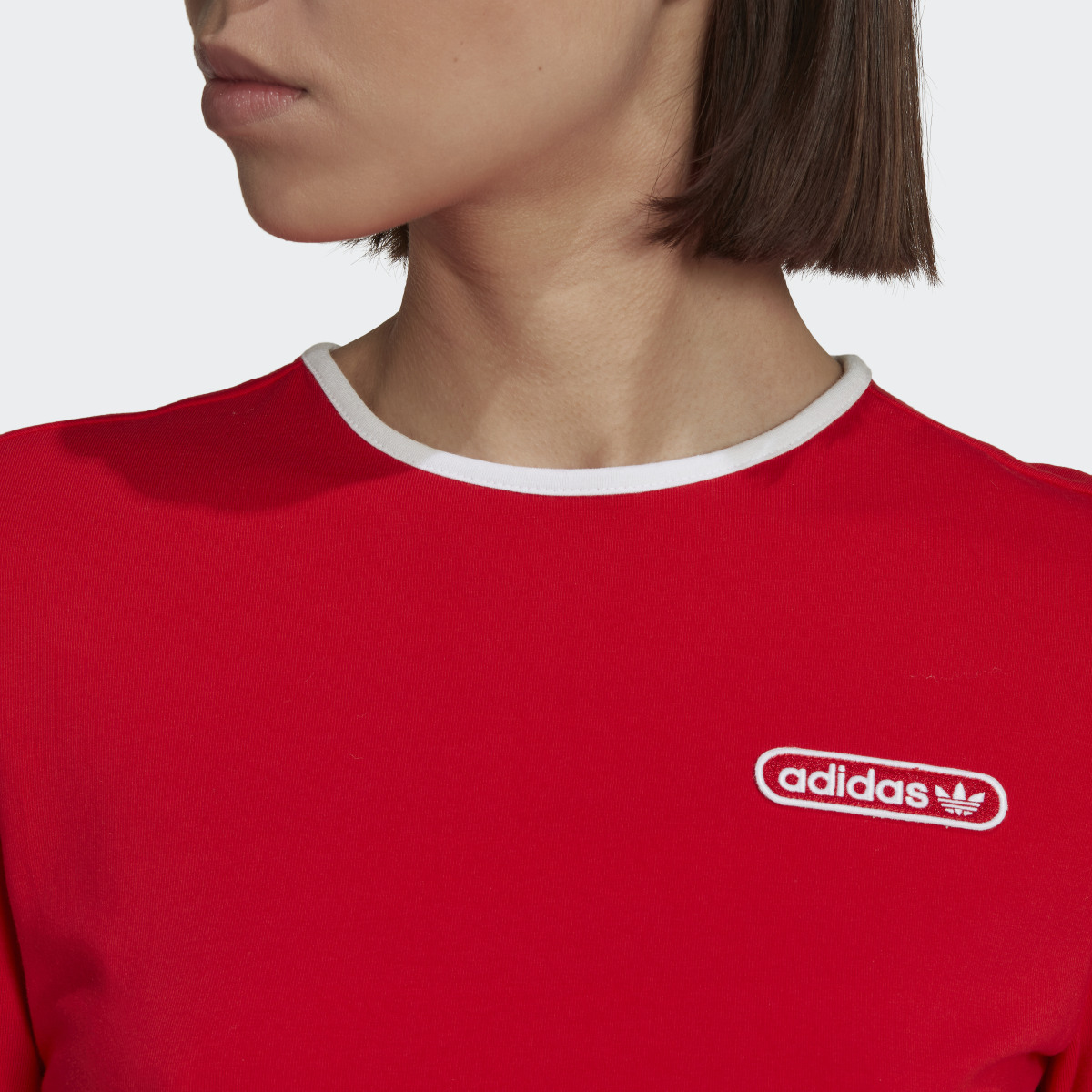 Adidas Crop T-Shirt with Binding Details. 6