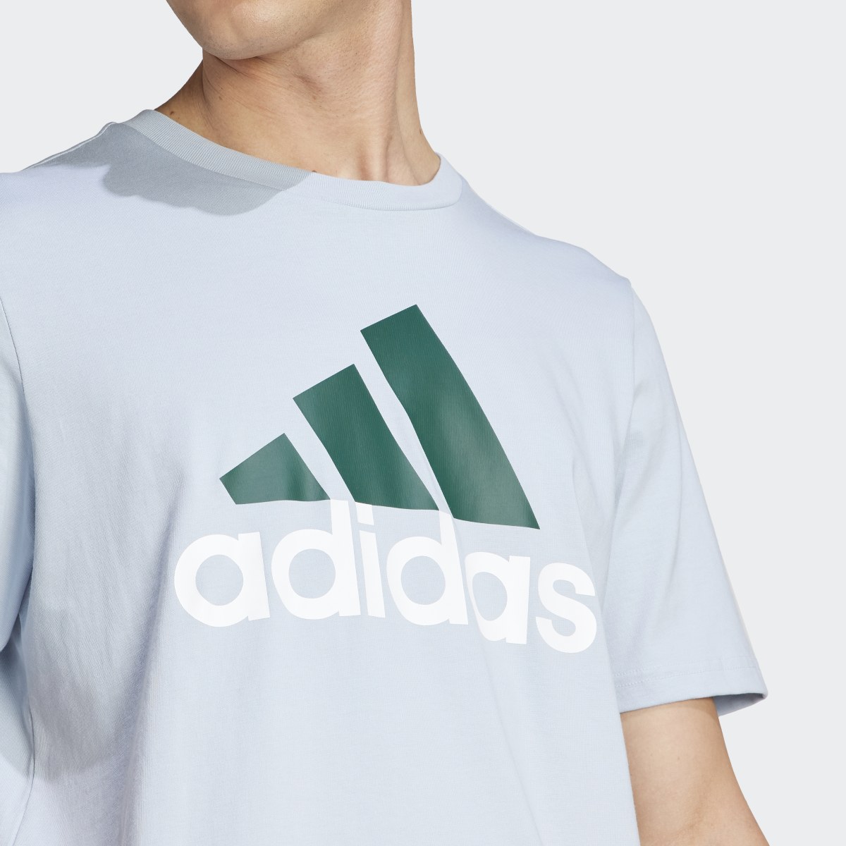 Adidas Playera Essentials Logo Grande Tejido Jersey. 7