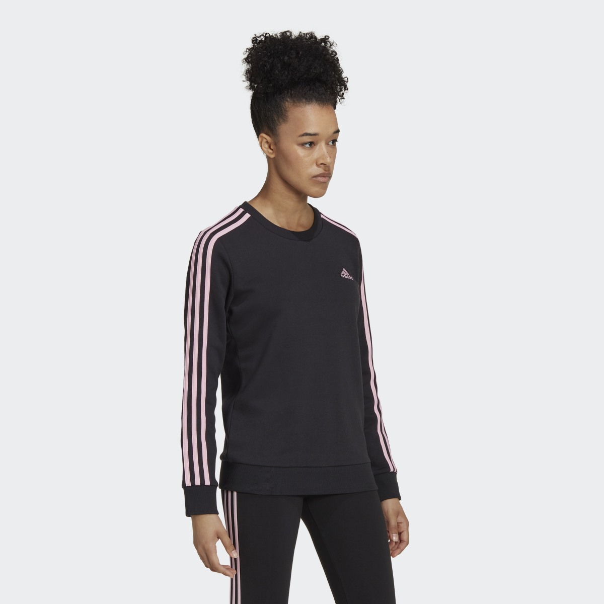 Adidas Essentials 3-Stripes Fleece Sweatshirt. 4