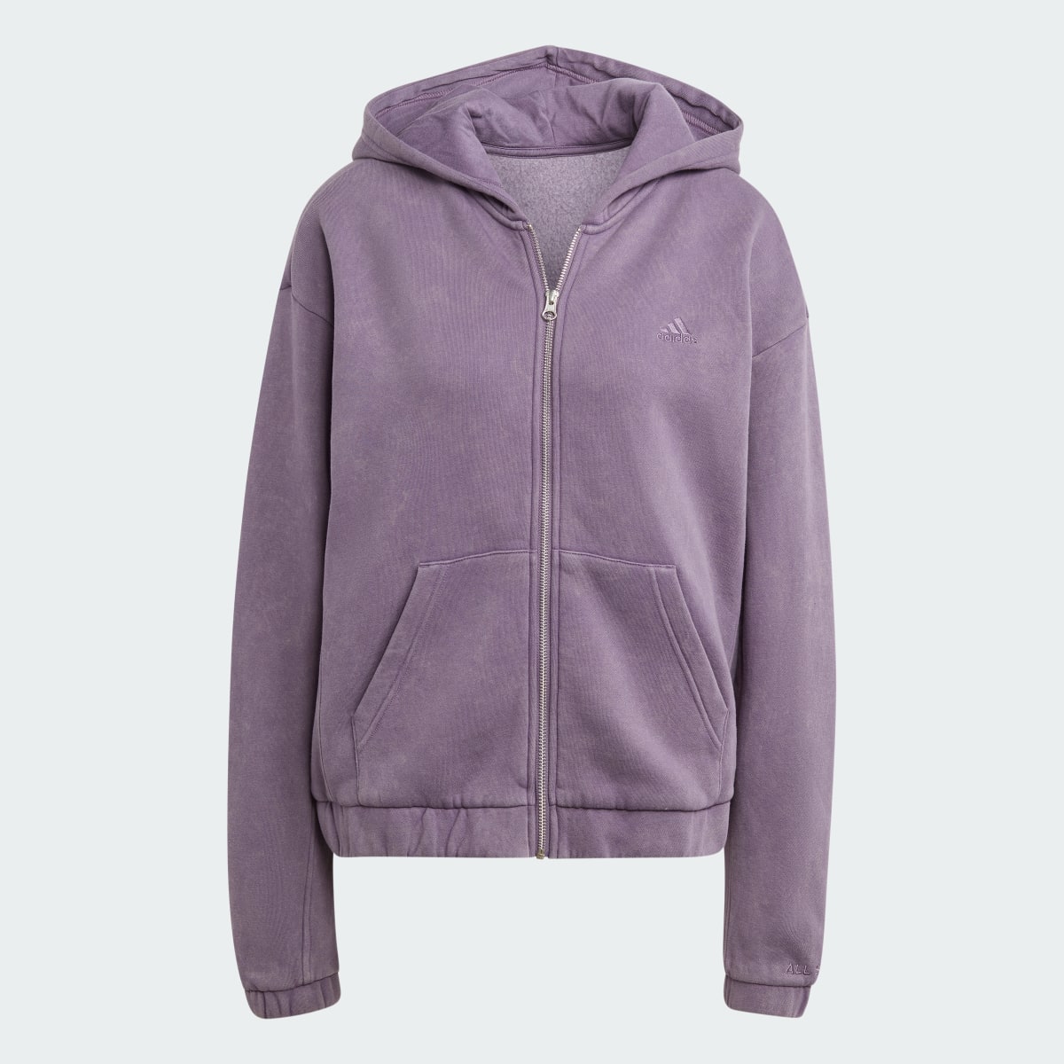 Adidas ALL SZN Fleece Washed Full-Zip Hooded Track Top. 5