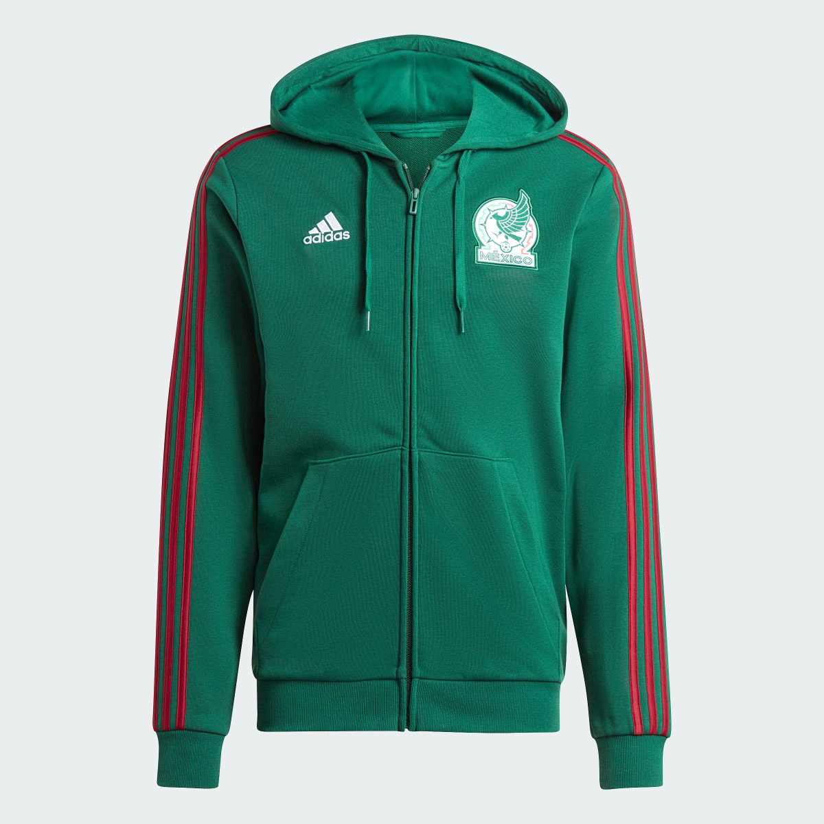 Adidas Sudadera con Gorro ADN México Cierre Frontal. 5