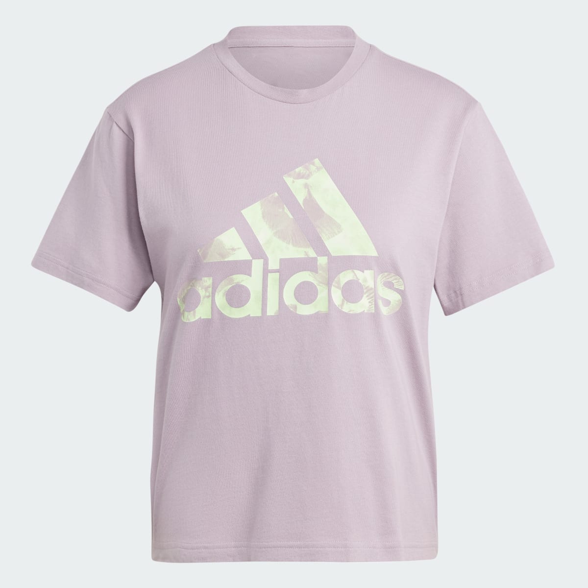 Adidas Playera Floral Logo Grande Estampada. 5