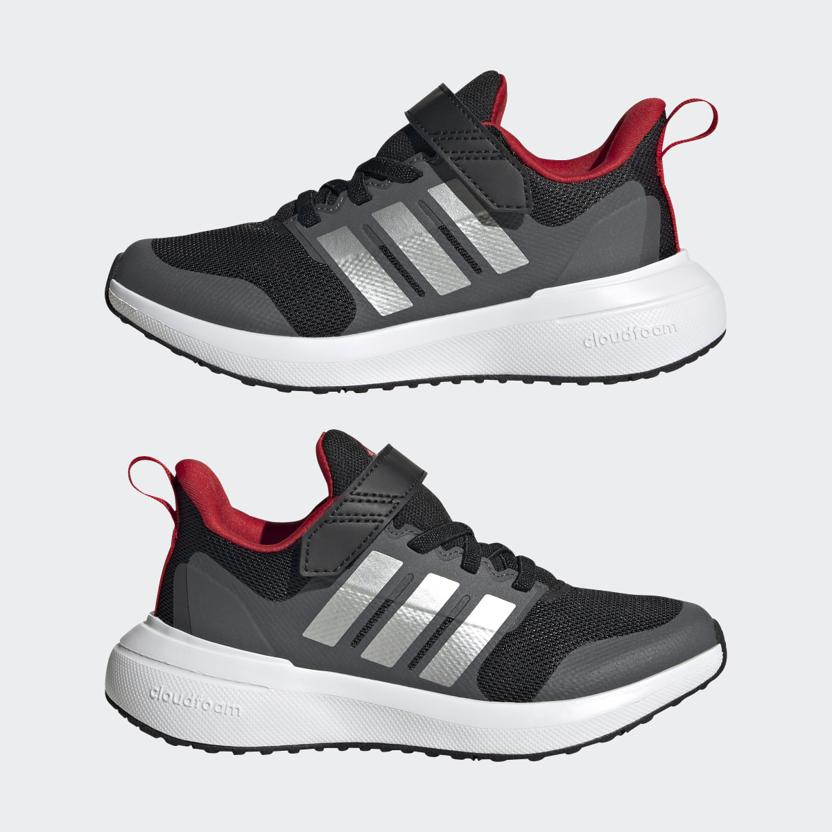 Adidas Chaussure à lacets élastiques et scratch FortaRun 2.0 Cloudfoam. 8