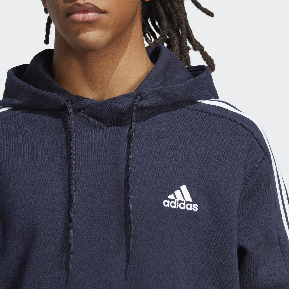 Adidas Essentials French Terry 3-Stripes Hoodie. 7