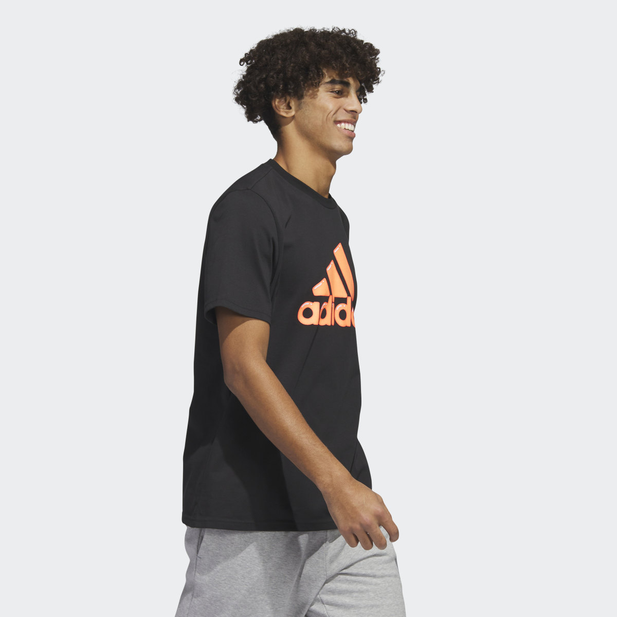 Adidas Logo Pen Fill - Sportswear Graphic Tee. 4