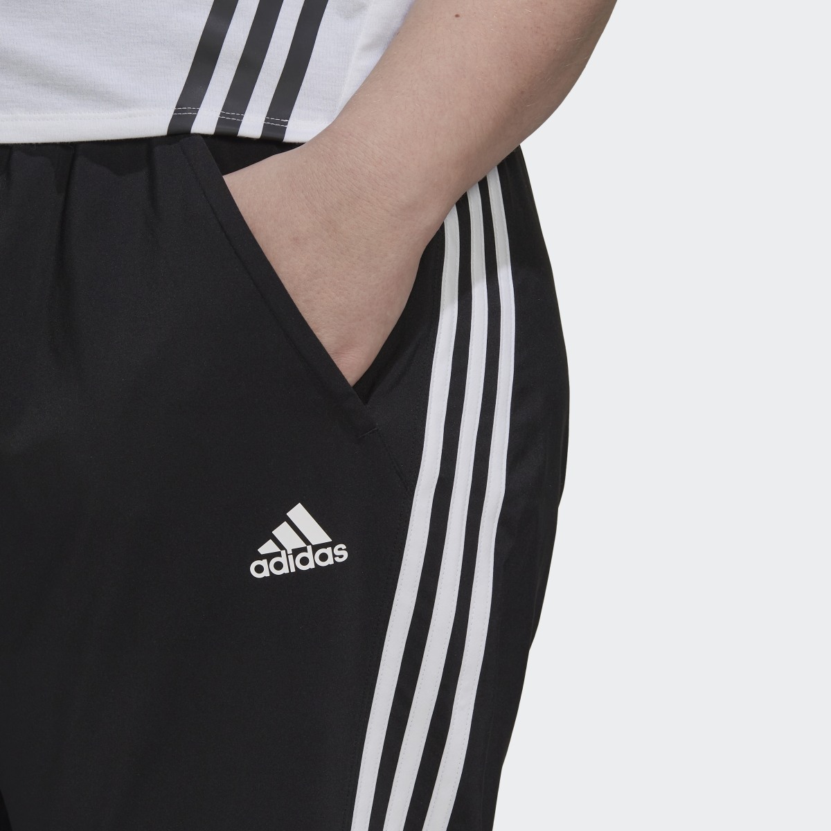 Adidas Calças 3-Stripes Train Icons (Plus Size). 5