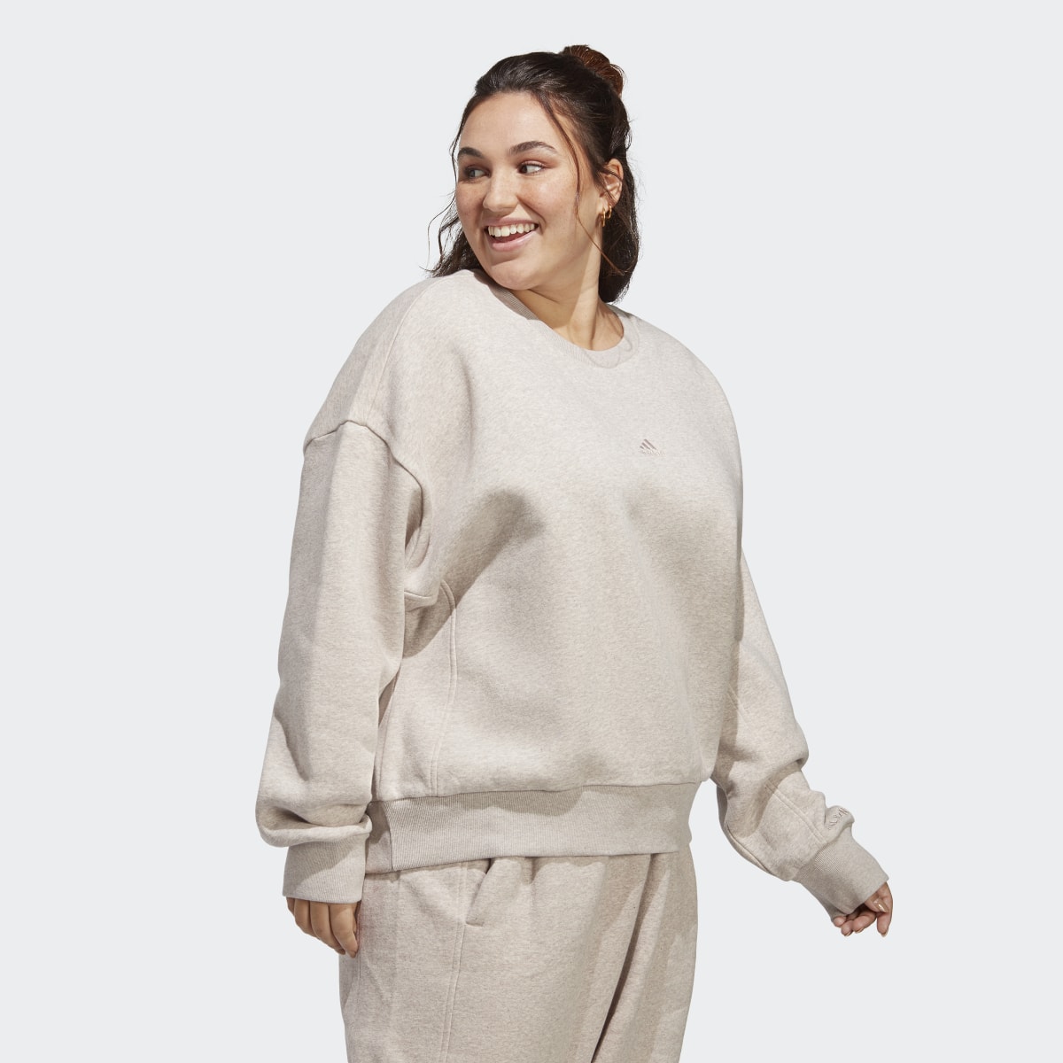 Adidas ALL SZN Fleece Sweatshirt (Plus Size). 4