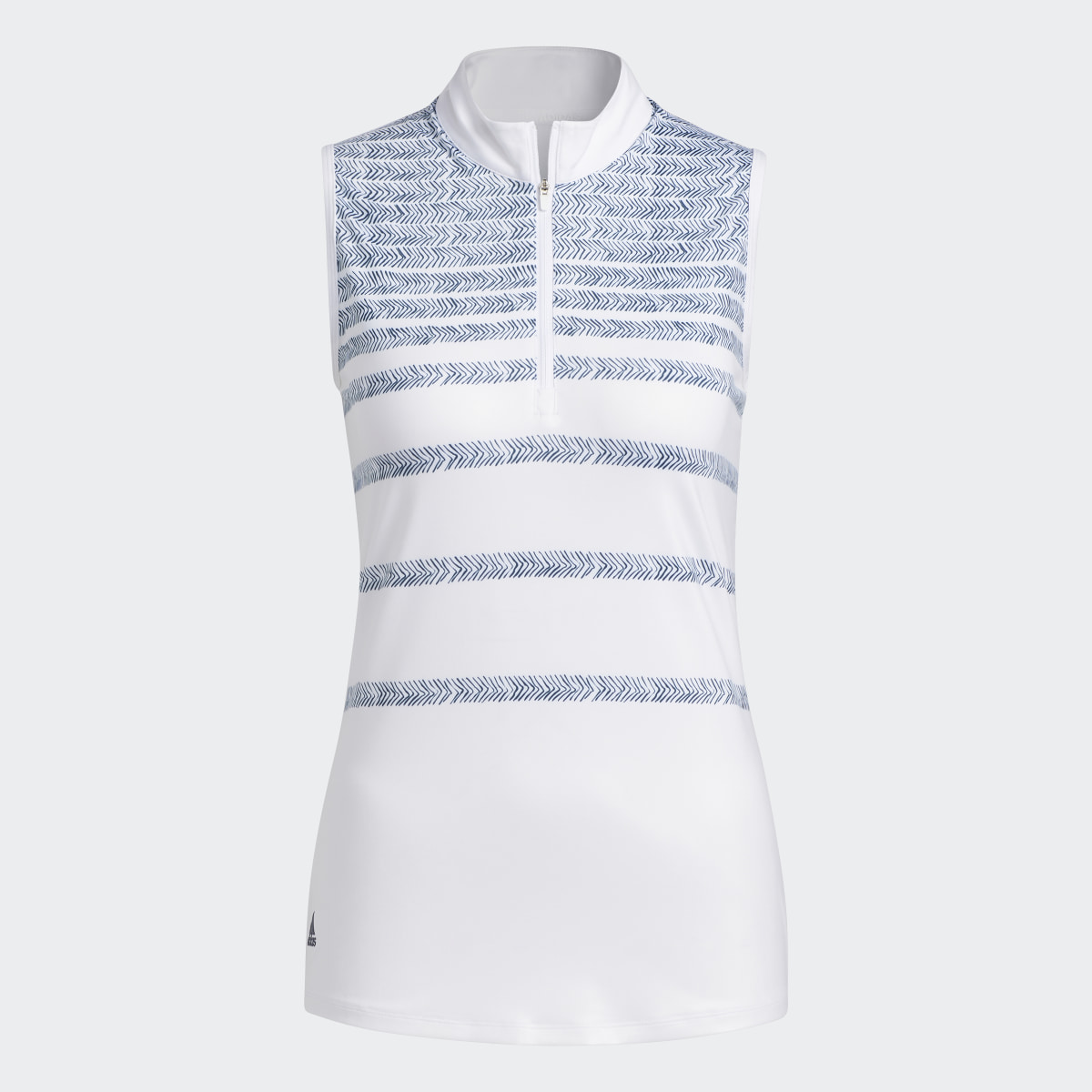 Adidas Herringbone Stripe Sleeveless Polo Shirt. 5