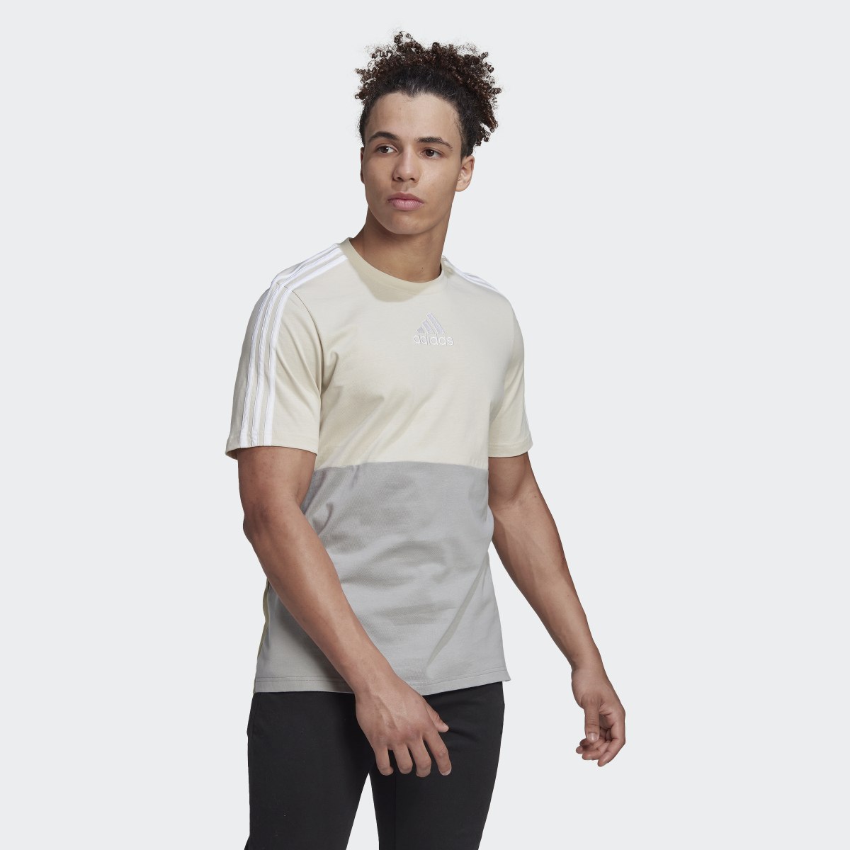 Adidas Essentials Colorblock Tee. 4