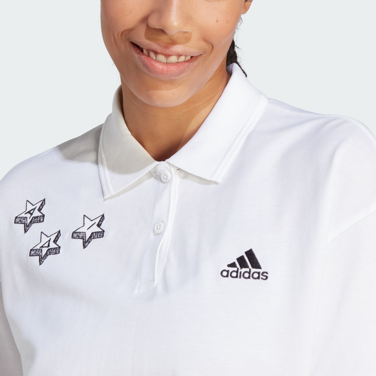 Adidas Playera Polo Scribble Bordada. 6