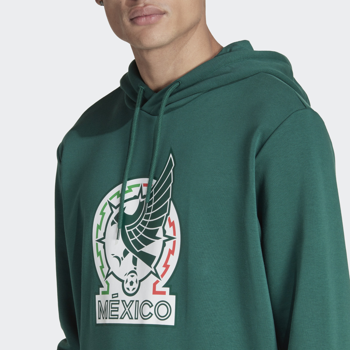 Adidas Sudadera con Gorro Selección Nacional de México Estampada. 7