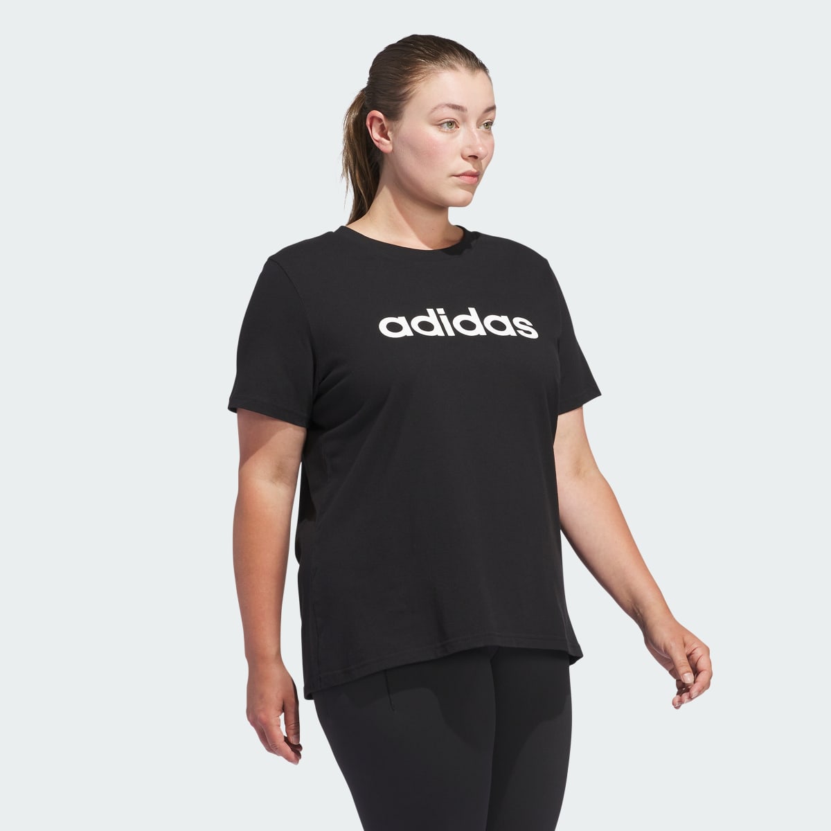 Adidas Linear Logo Tee (Plus Size). 4