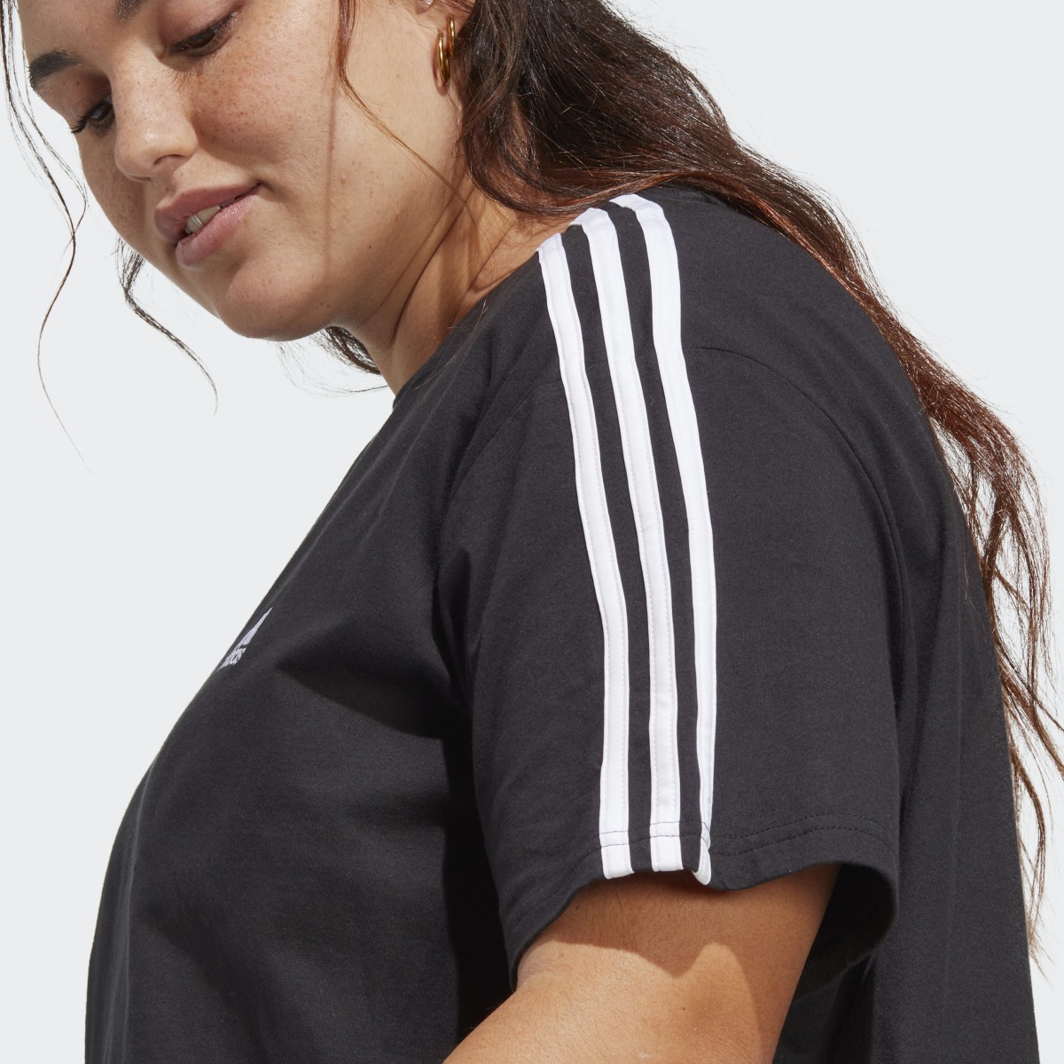 Adidas T-shirt Essentials 3-Stripes Single Jersey Crop (Curvy). 7