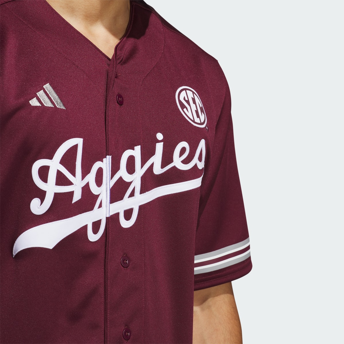 Adidas Texas A&M Reverse Retro Replica Baseball Jersey. 6